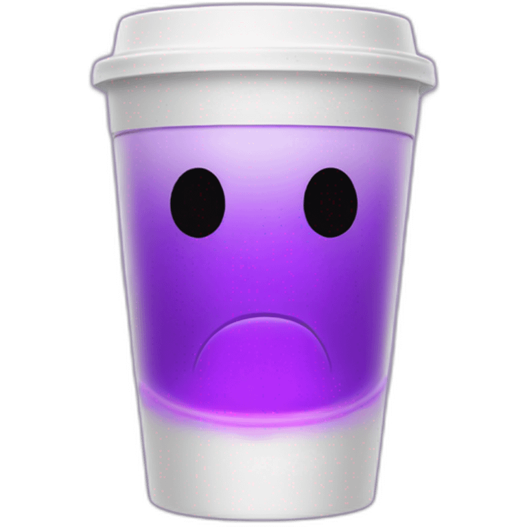 mysterious purple drink in a plastic white cup emoji