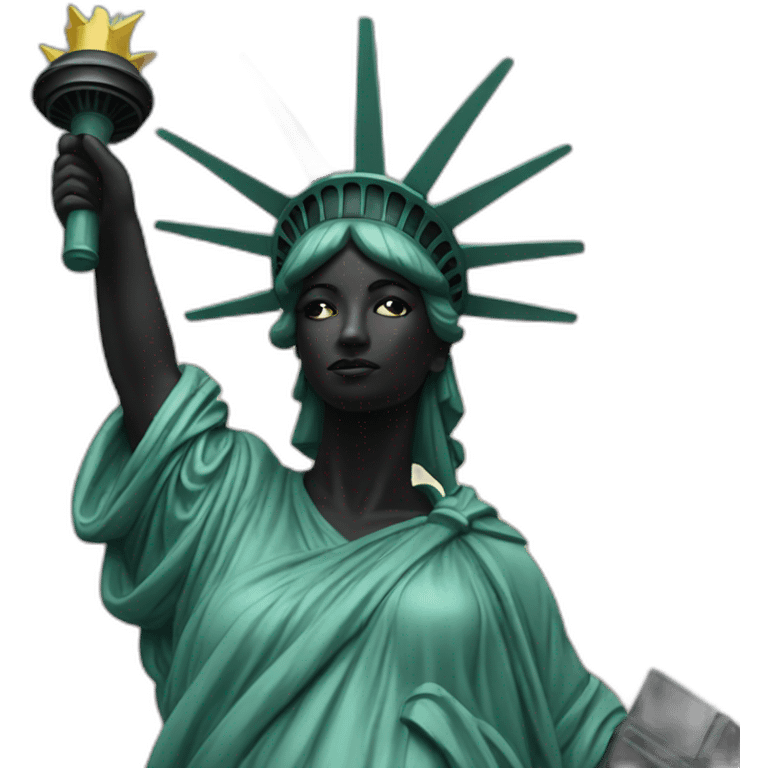 black statue of liberty emoji