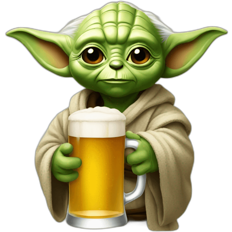 Yoda with beers  emoji