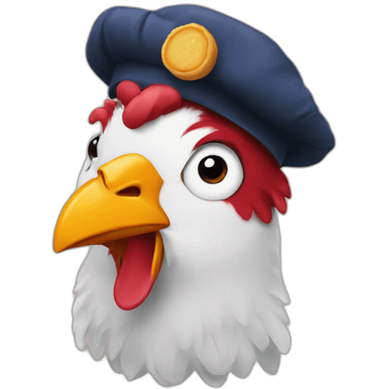 chicken nugget wearing a beret emoji