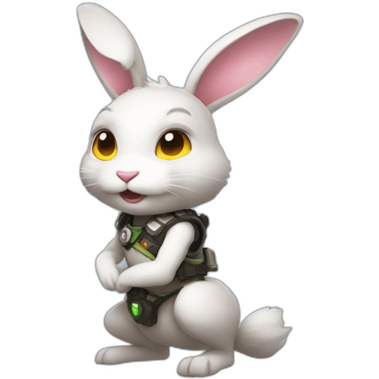 yugy bunny playing overwatch emoji