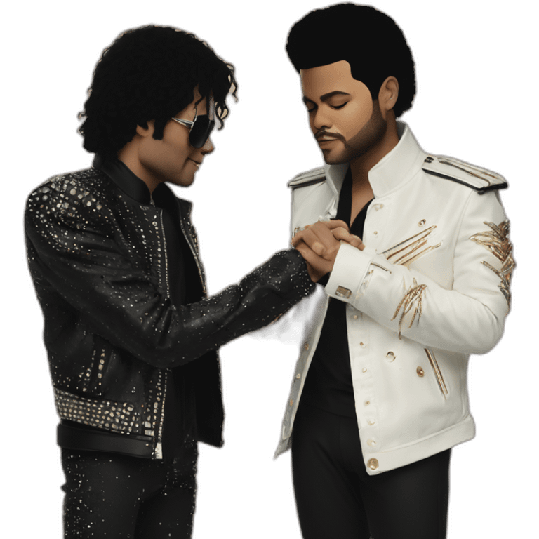 Michael Jackson & the weeknd hand shaking emoji