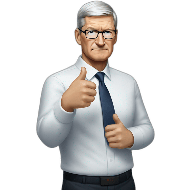 Tim Cook thumbs down emoji