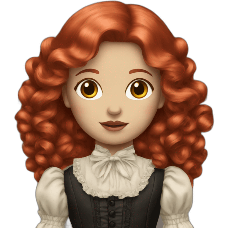 victorian doll red hair emoji