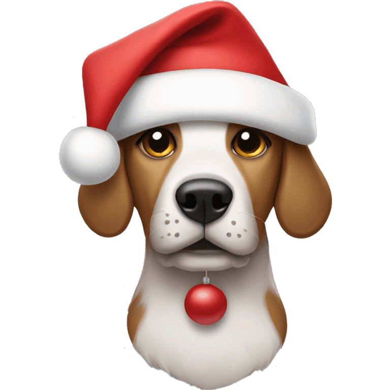 Dog wearing a Santa hat  emoji