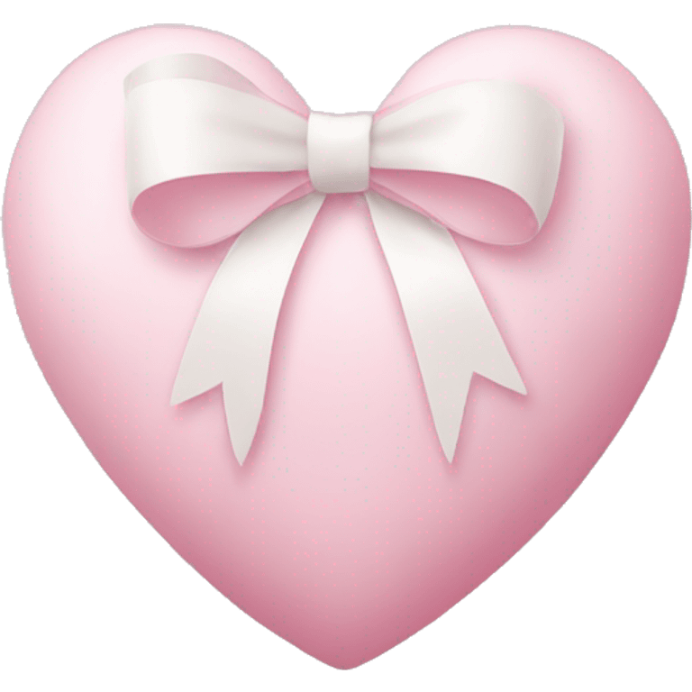 The pastel pink heart wrapped in white bow emoji