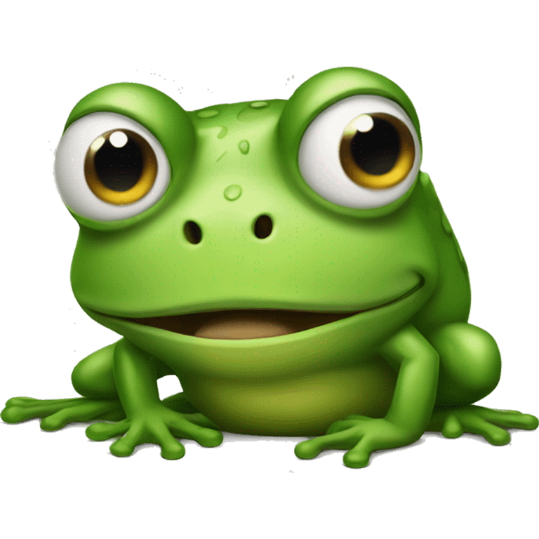 frog, but angry emoji