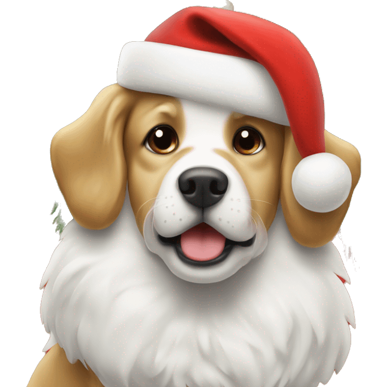 Dog with cristmas tree￼ emoji