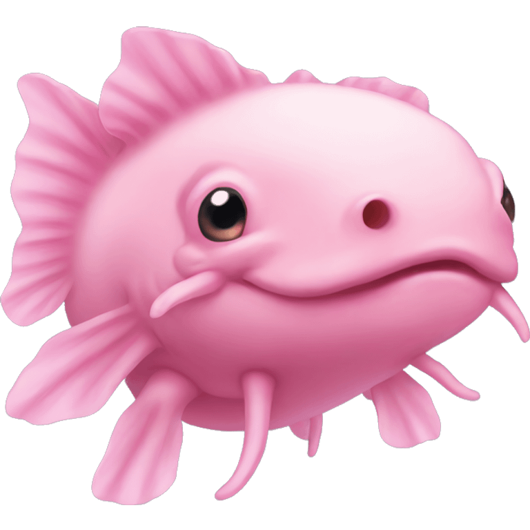 pink axolotle kissing emoji