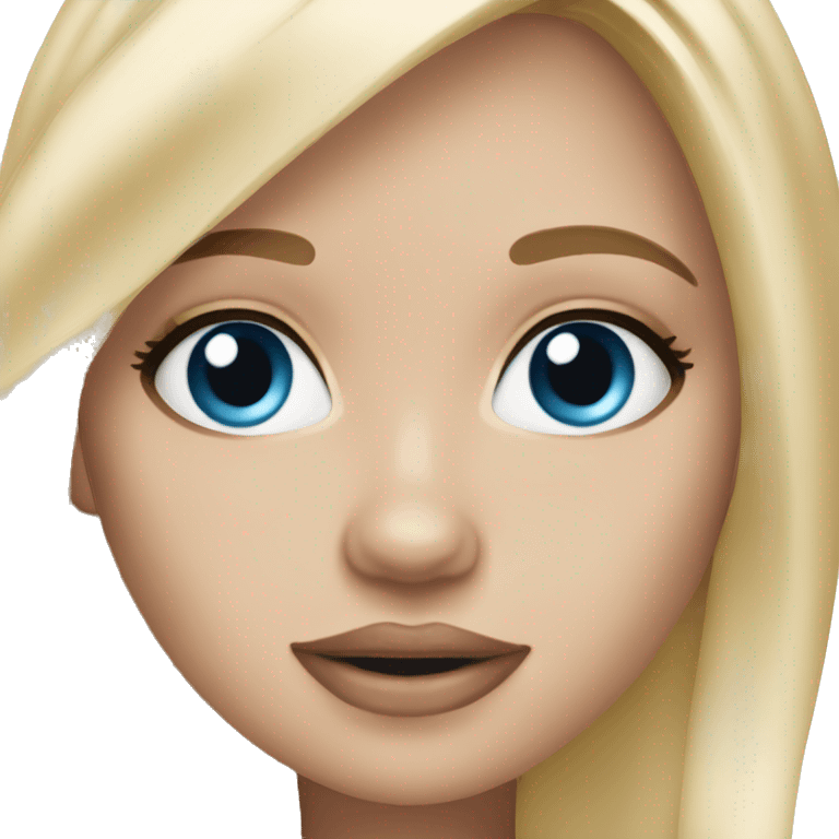 Blond bratz blue eyes white skin emoji