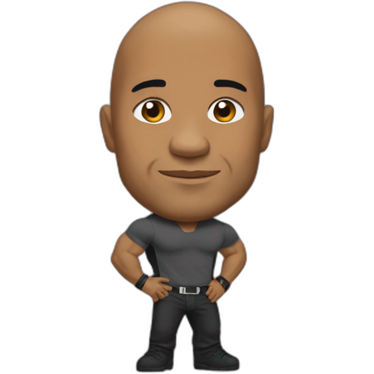 The rock with a small body emoji