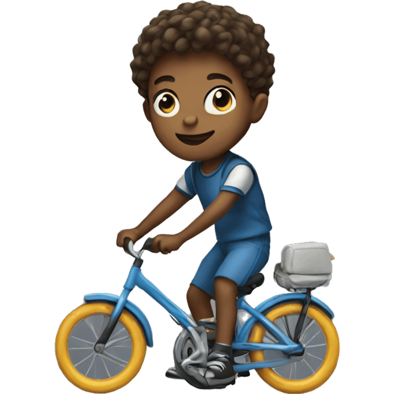 Kid with bicycle emoji