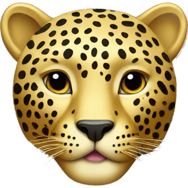 Gold leopard with floral pattern  emoji