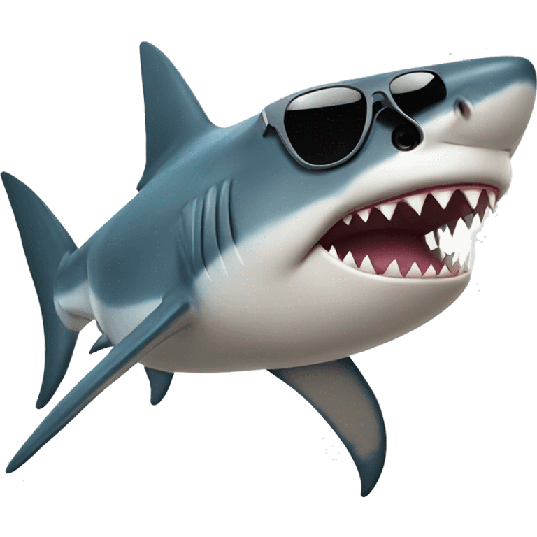 Shark with sunglasses emoji