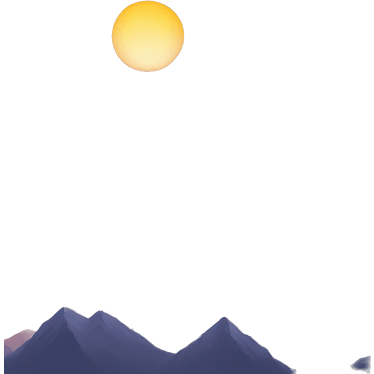 Sunrise over mountains emoji