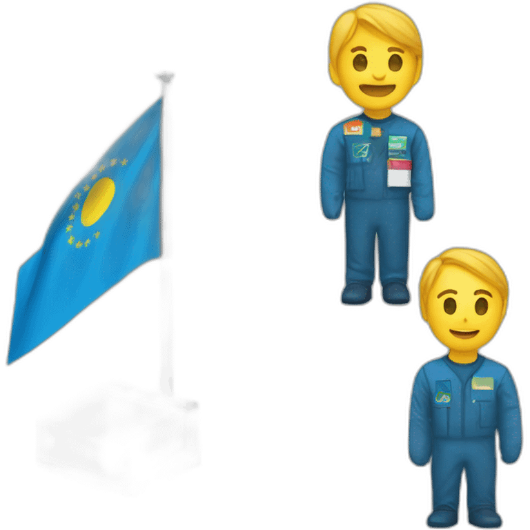 programmer and flag karakalpakstan emoji