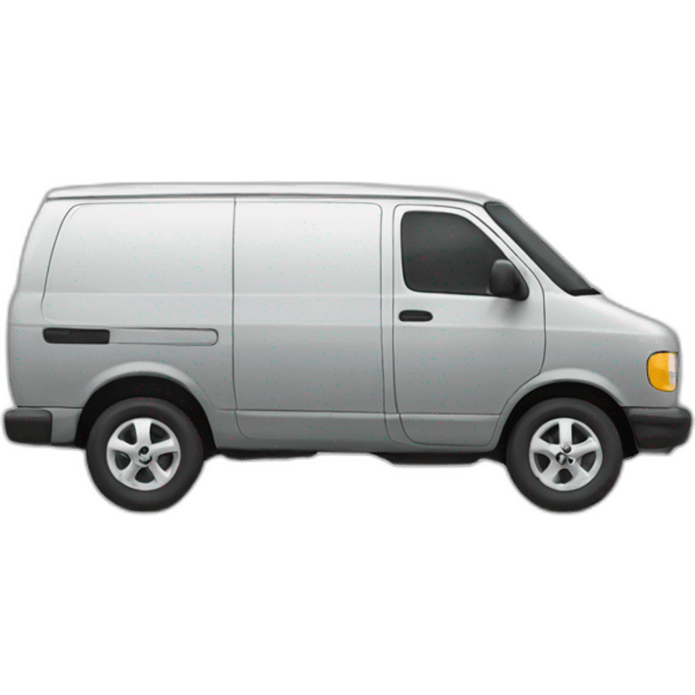 Van in gray color emoji