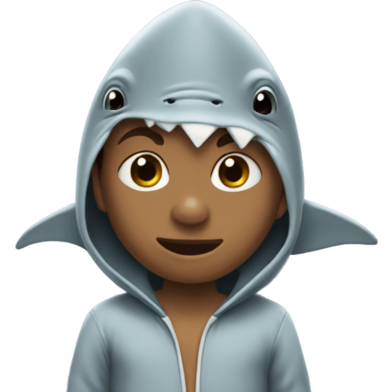 kid in shark pajamas emoji