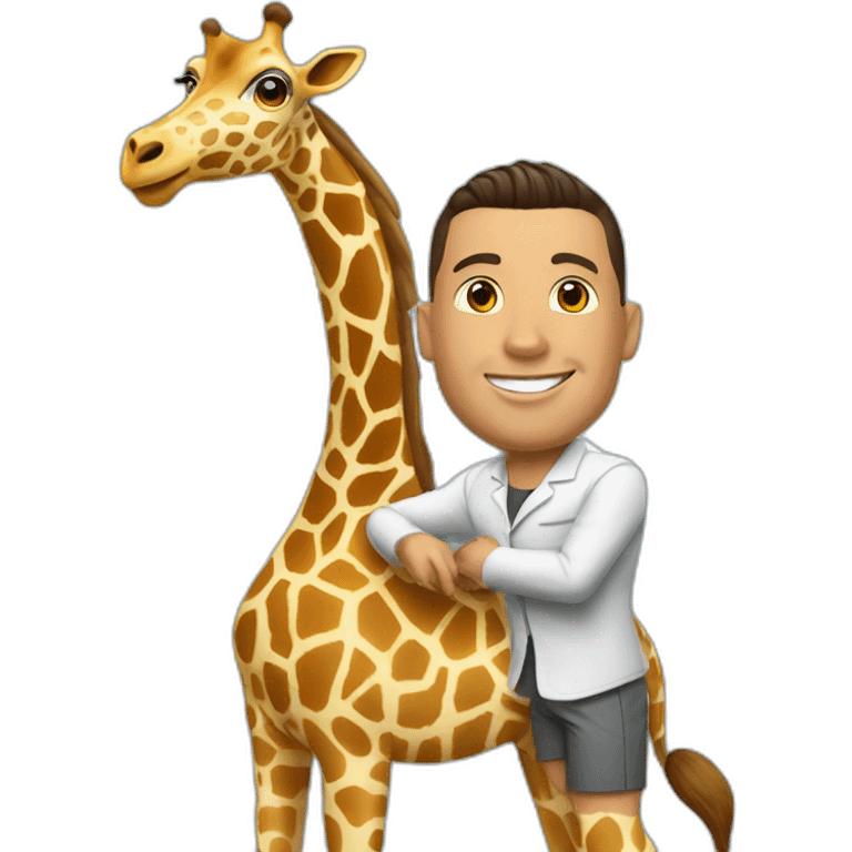 ronaldo sur une girafe emoji