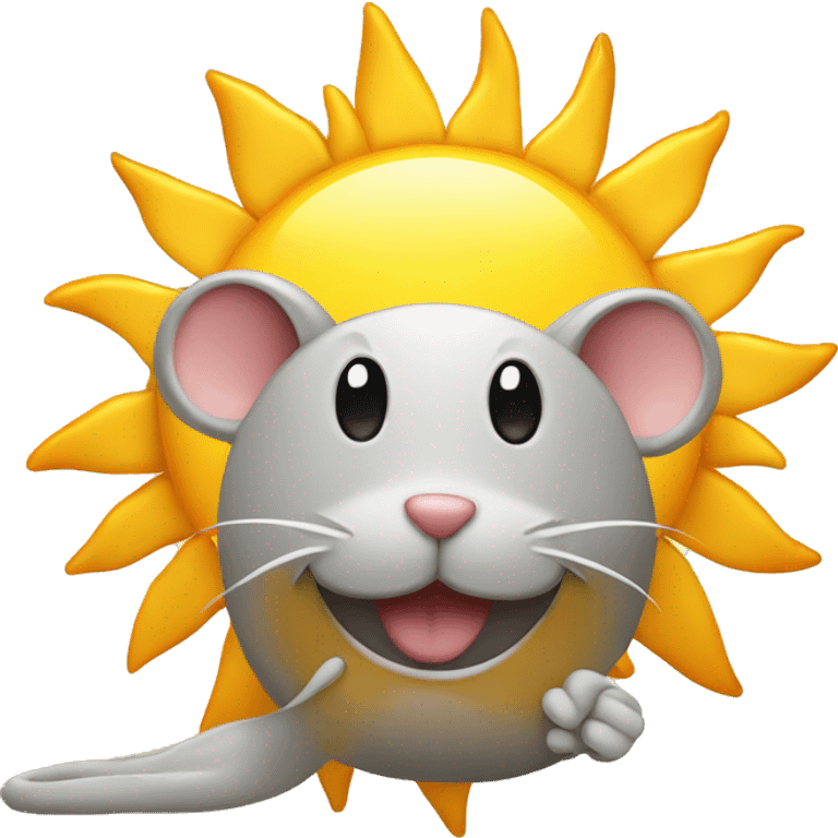 Sun with mouse emoji