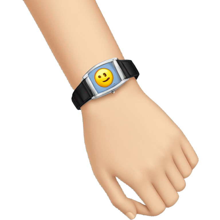 a watch on the hand emoji