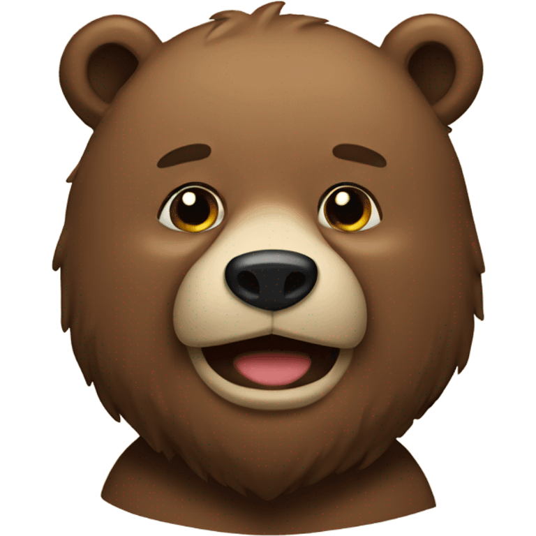 Bear with beard emoji