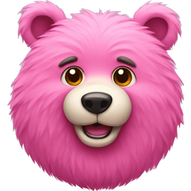 Pink furry bear emoji