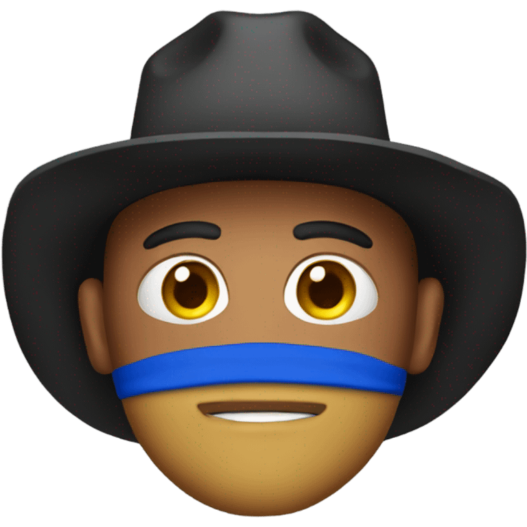 Cowboy with ski mask emoji