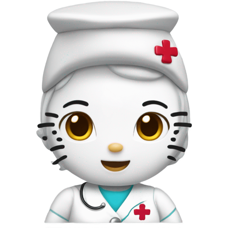 Hello kitty in nurse outfit  emoji