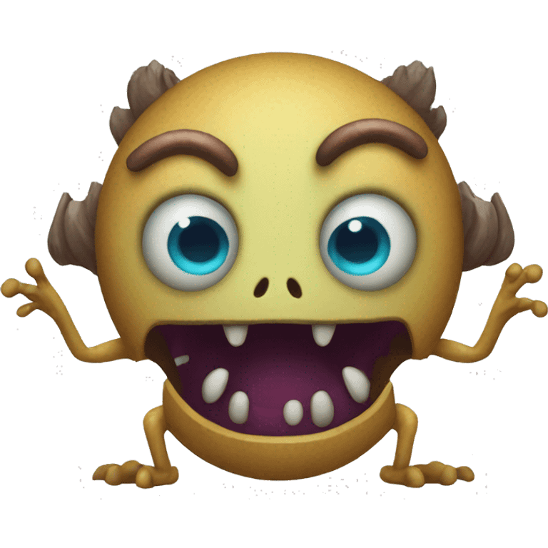  monster with 4 eyes and 4 arms emoji