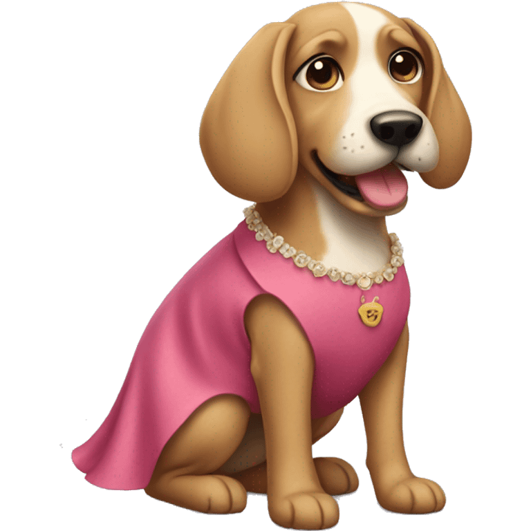 dog wearing a dress emoji