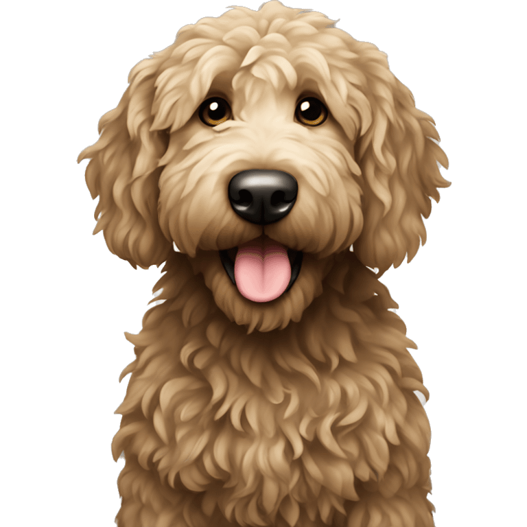 Muddy goldendoodle emoji