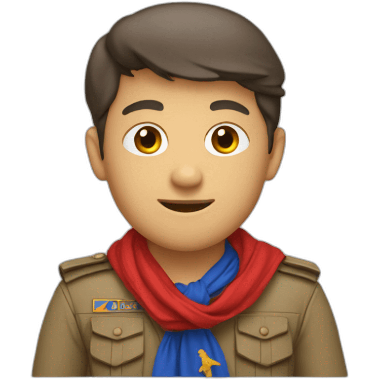 french scout with blue shirt and red scarf emoji