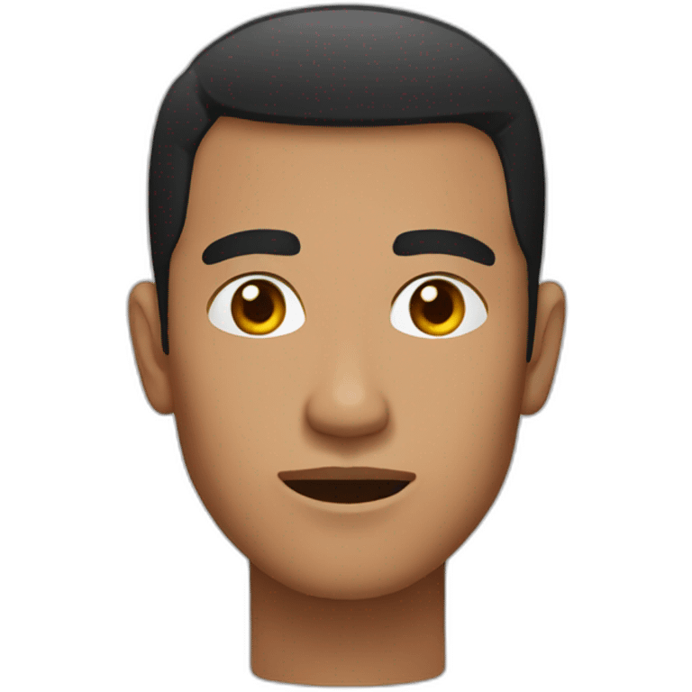 Indonesian man square face thick eyebrows emoji