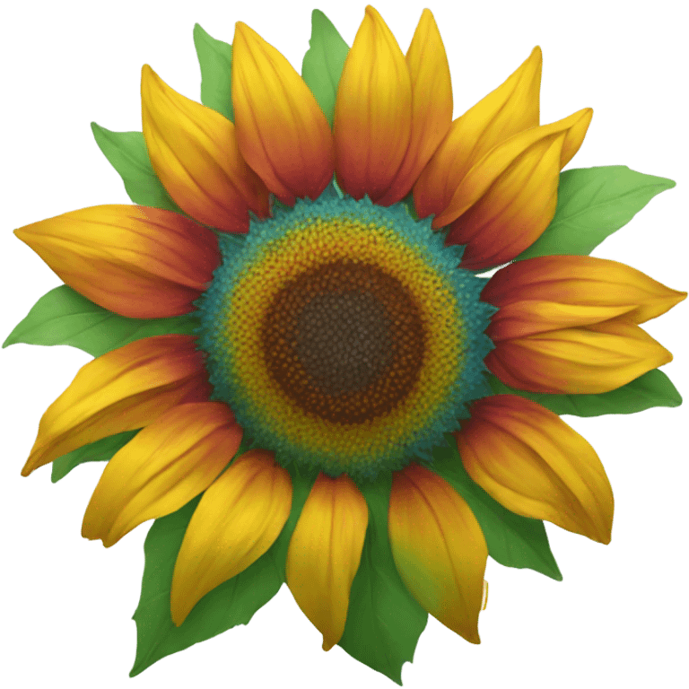 Rainbow sunflower  emoji