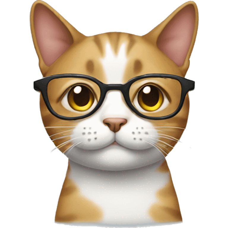 cat that wear glasses emoji