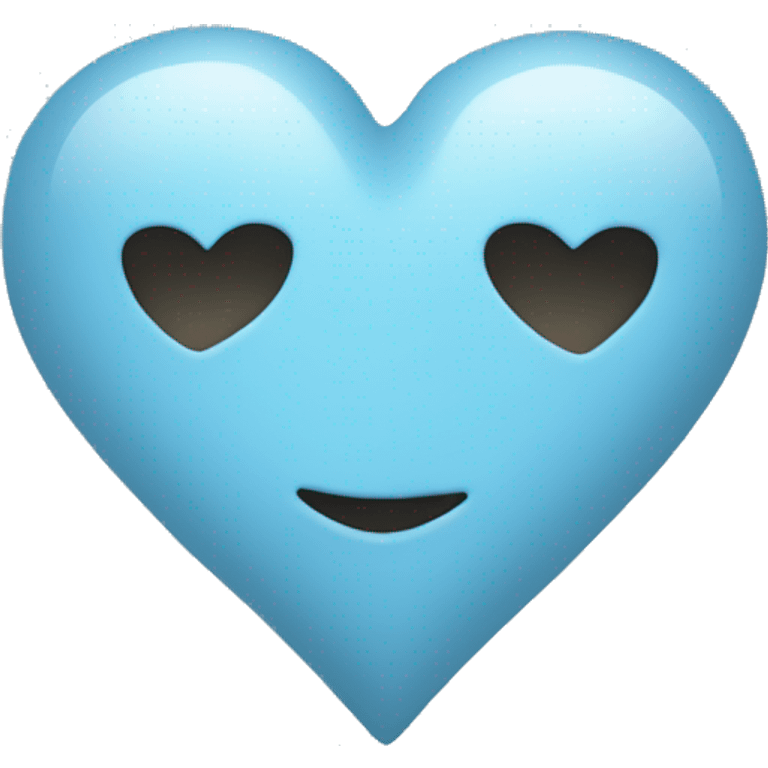 Muted light blue heart emoji