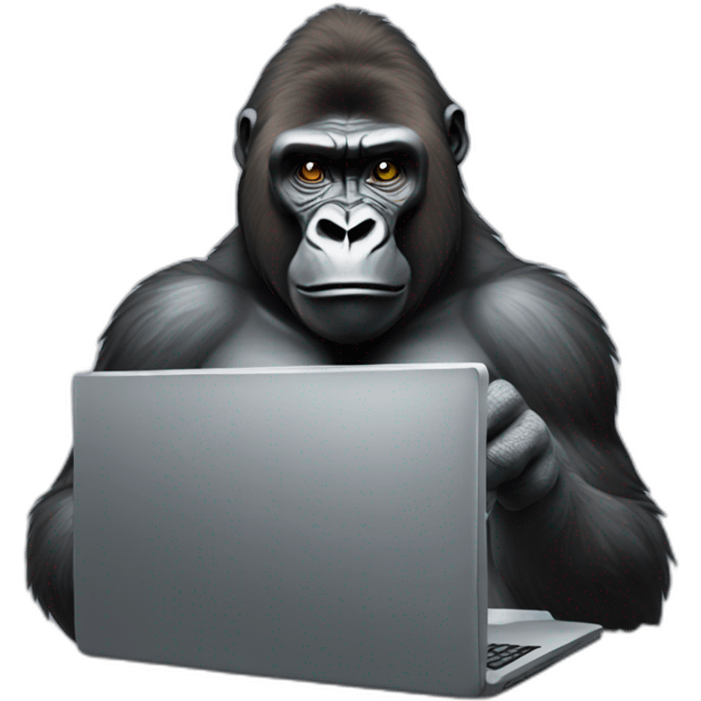 gorilla computer emoji