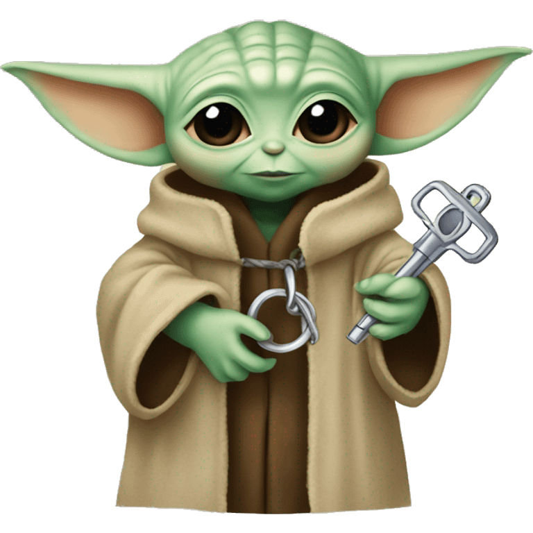 baby yoda holding a key emoji