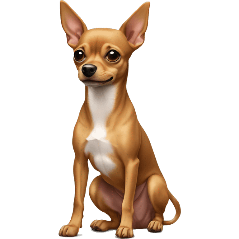 Small light brown Miniature Pinscher mix Azawakh mix Chihuahua  emoji