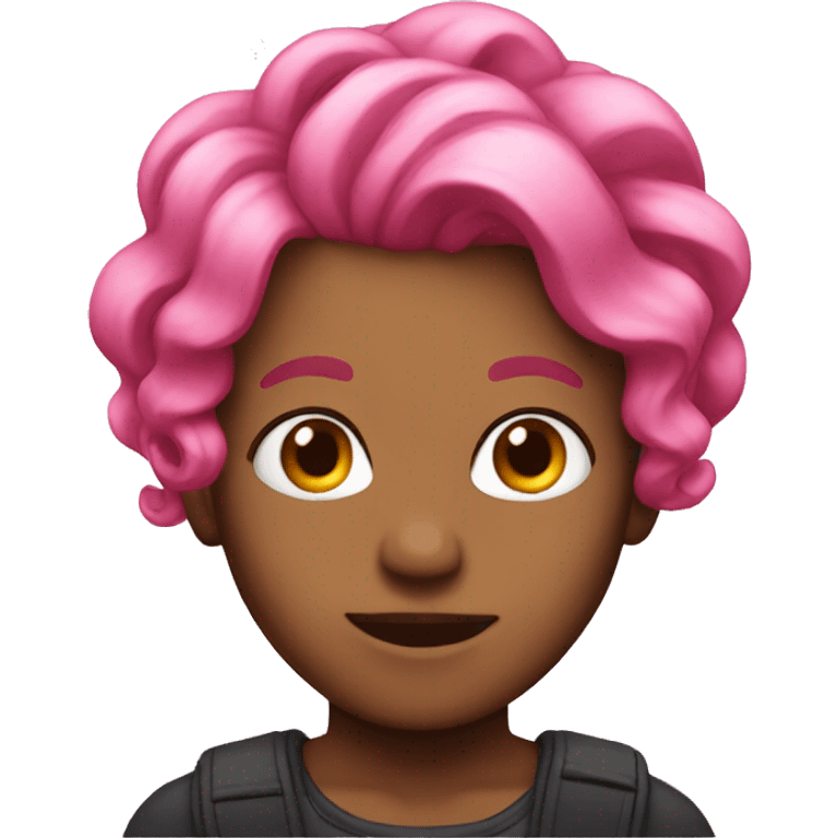 Pink hair emoji