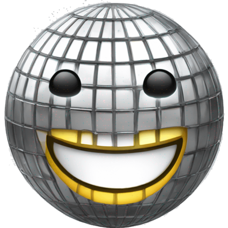 Discoball with smile emoji