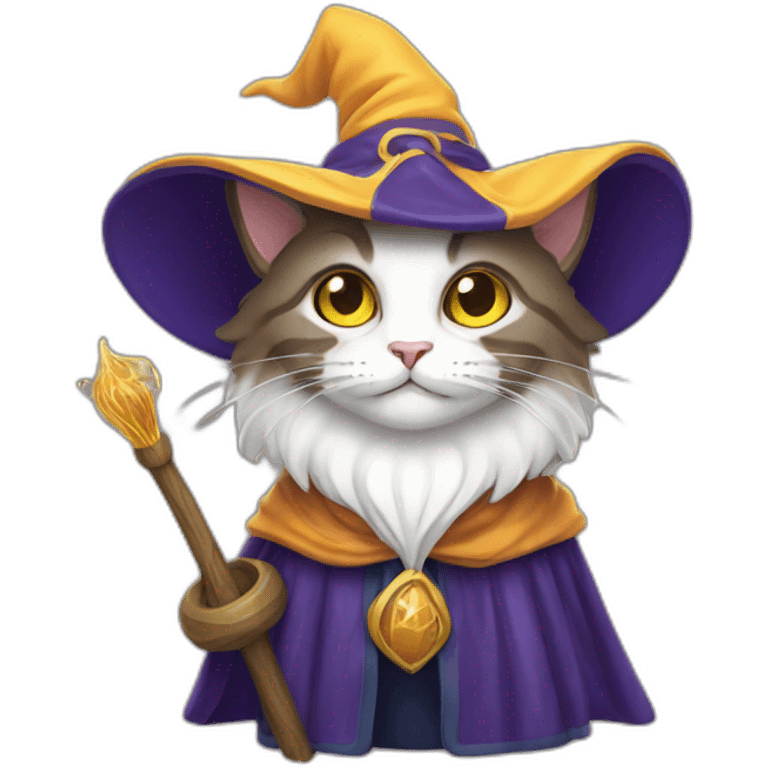 cat wizard flat emoji