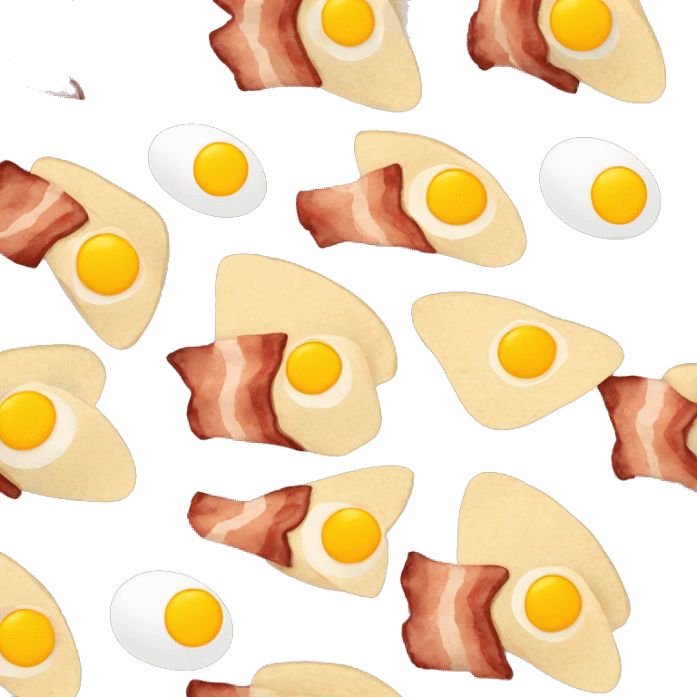 Flour tortilla with bacon and eggs emoji