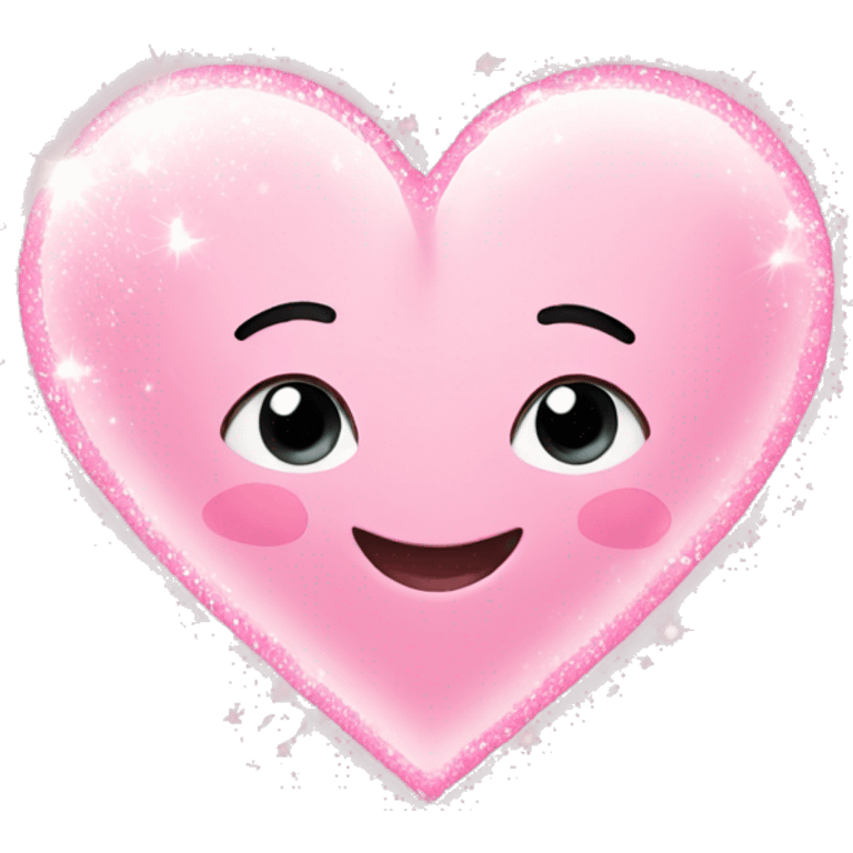 light pink heart with sparkles emoji