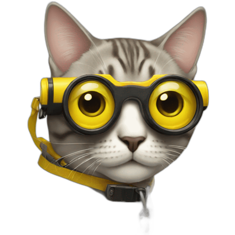 Cat with yellow camera emoji