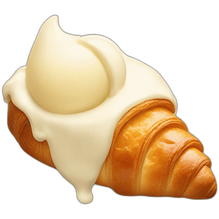 croissant ice cream emoji