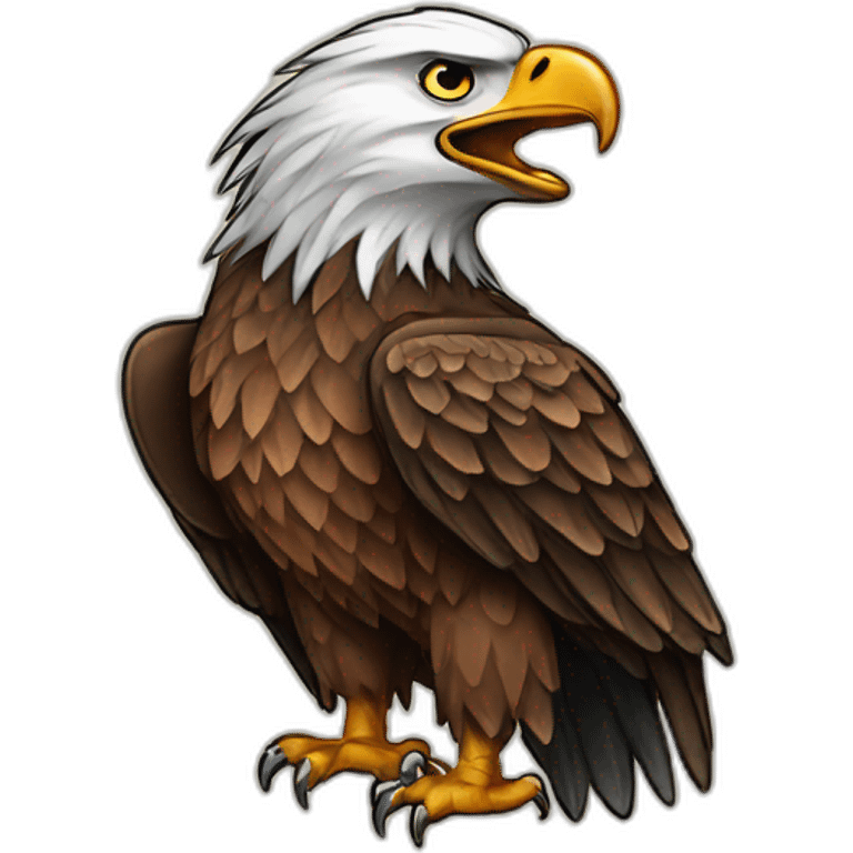 Traditional eagle tattoo emoji