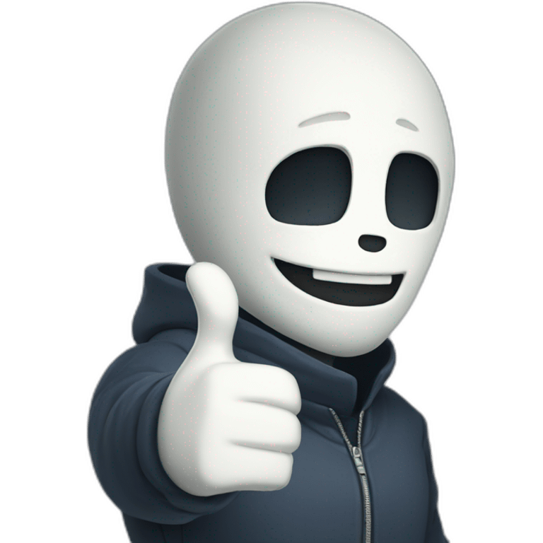 undertale sans giving a thumbs up, game style emoji