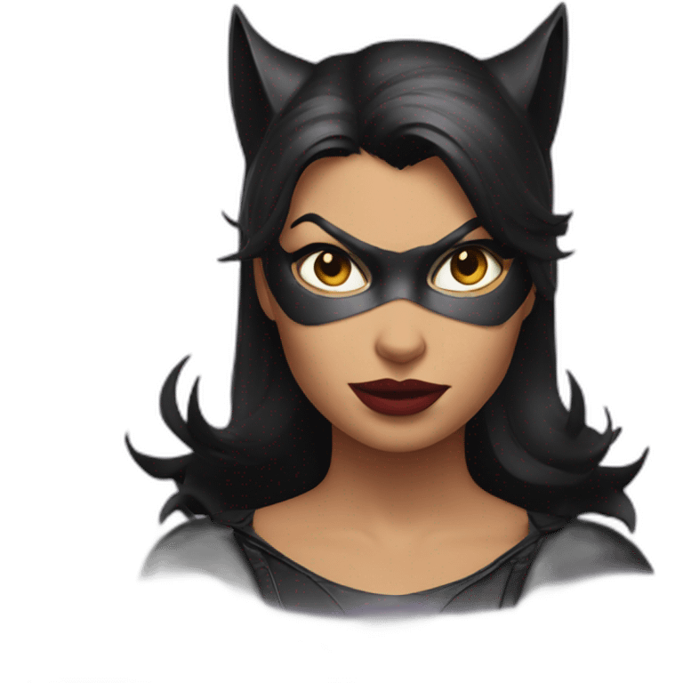 catwoman fierce face emoji